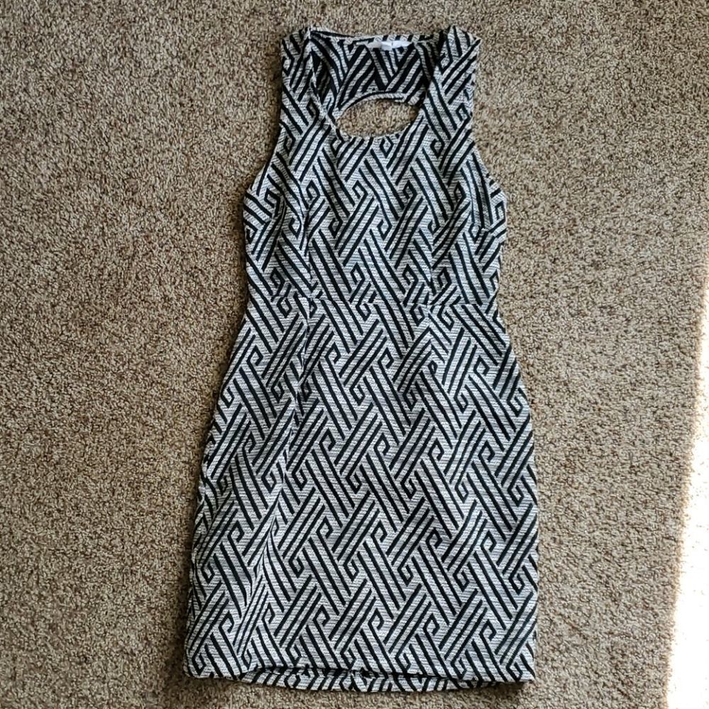 Jack by BB Dakota Black and White Geometric Dress 2